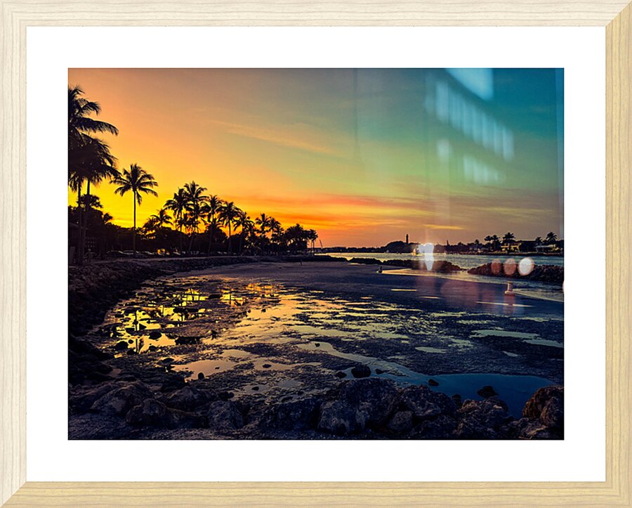 Inlet Sunset Picture Frame print