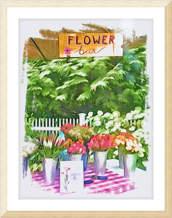 Flower Bar 1 Picture Frame print