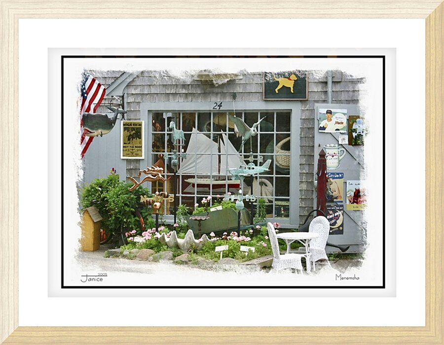 MV Menemsha Store Front Picture Frame print