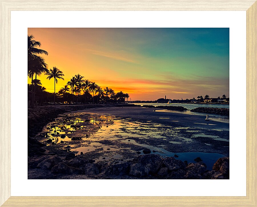 Inlet Sunset Picture Frame print