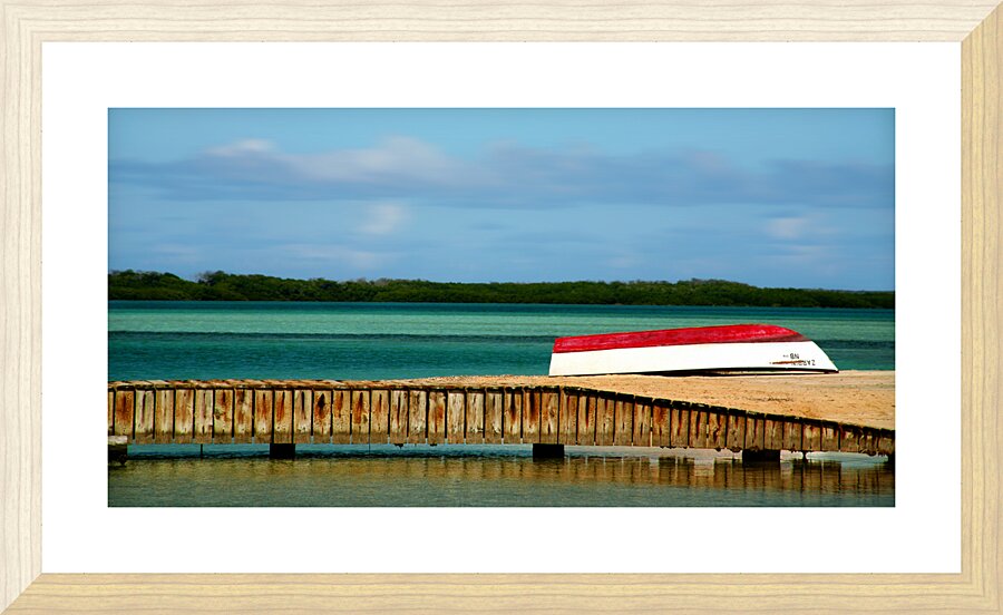Bonaire Dock Picture Frame print