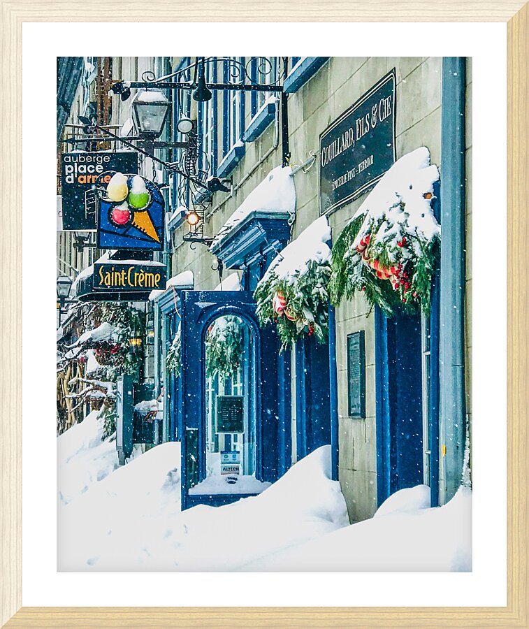 Old Quebec Picture Frame print