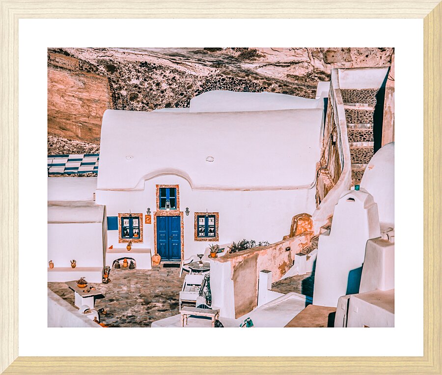 Santorini Picture Frame print