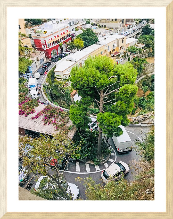 Positano Street Picture Frame print