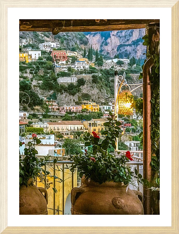 Positano Window Picture Frame print