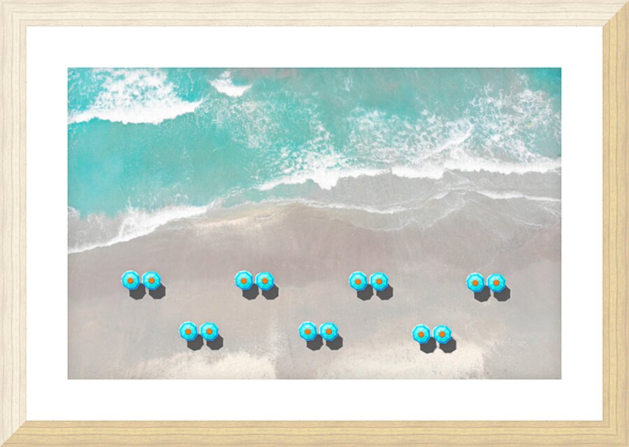 Beach Umbrellas Picture Frame print
