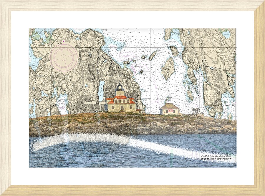 Egg Rock Bar Harbor Picture Frame print