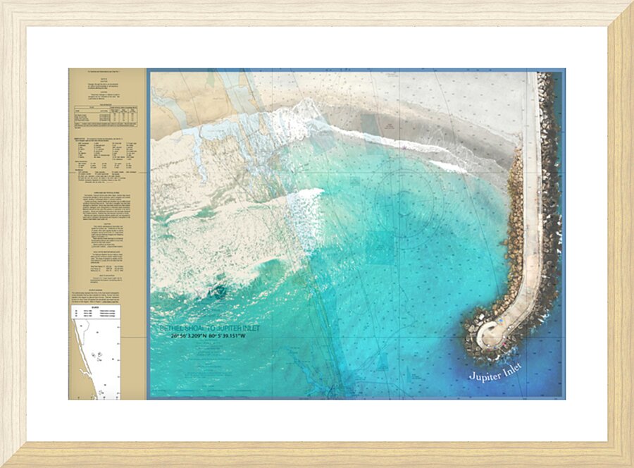 Jupiter Inlet Jetty Picture Frame print