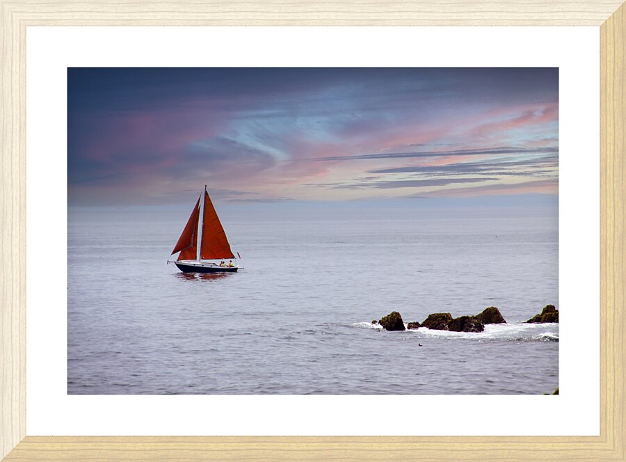 Kenebunk Sail Picture Frame print