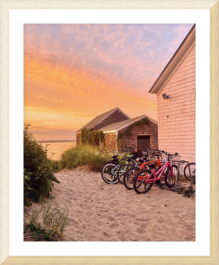 Block Island Bikes Picture Frame print