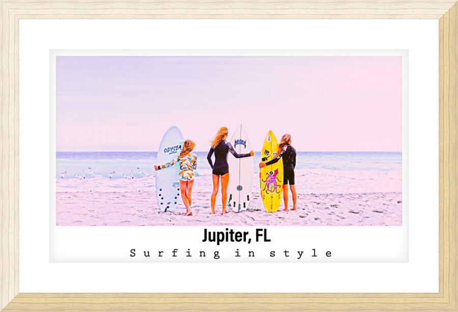 Surfing in Style Picture Frame print