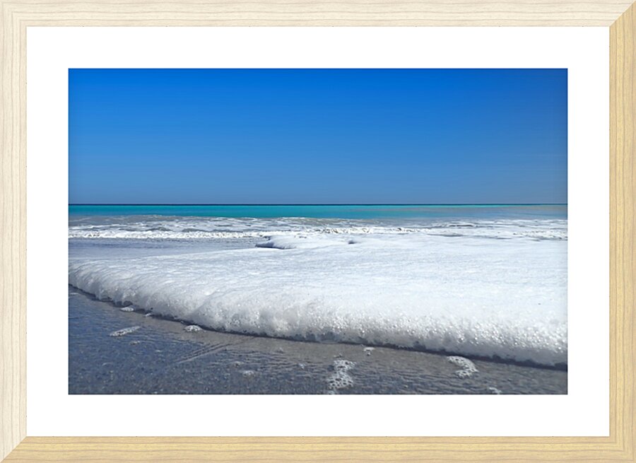 Beach Foam  Picture Frame print