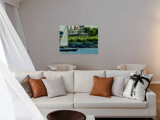 Coastal Sailboat View by JANIce