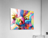fist with bone and bee Acrylic Print