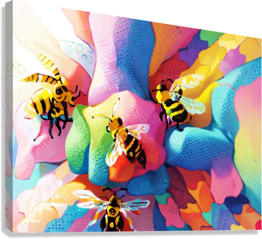 fist with bone and bee Canvas Print