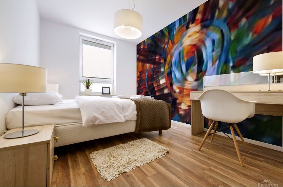 Spin lines Mural print