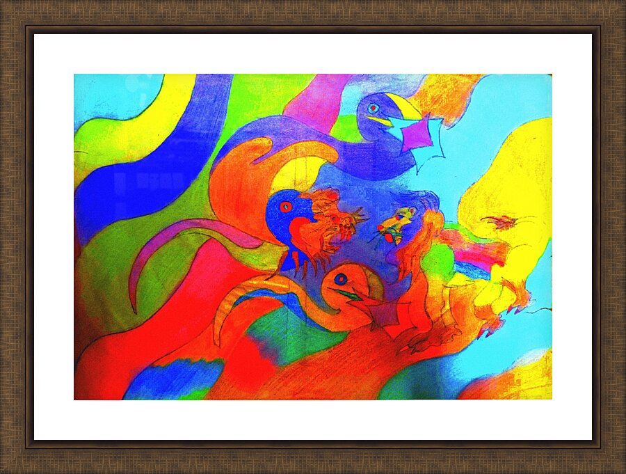 Sky Lion Picture Frame print