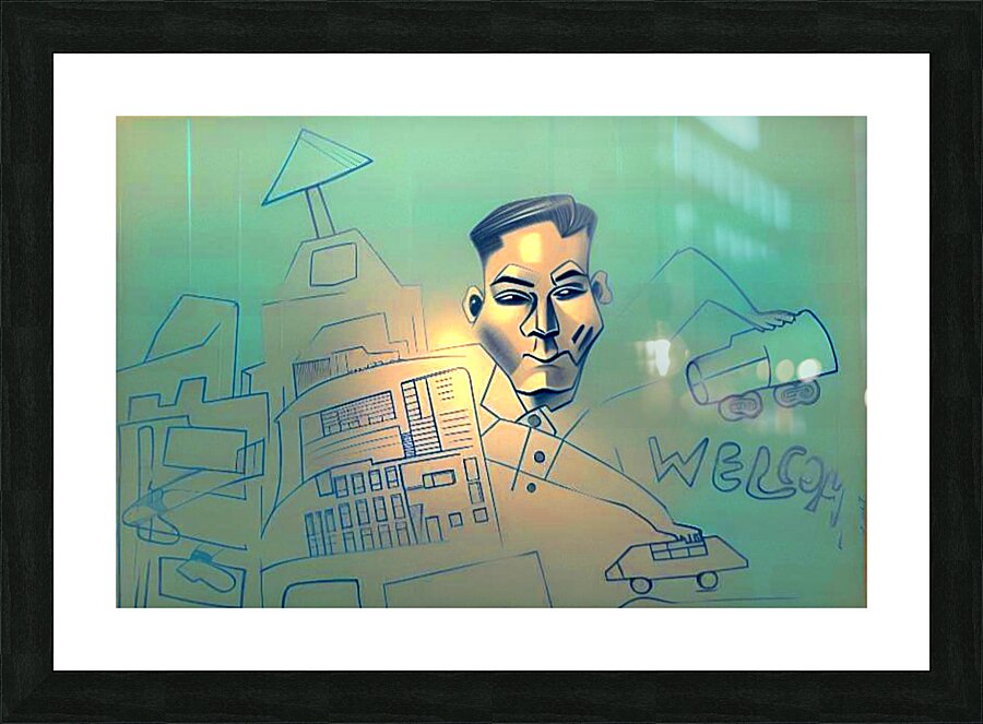 Building talk Picture Frame print