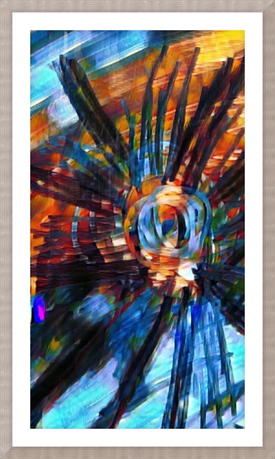 Spin lines Picture Frame print