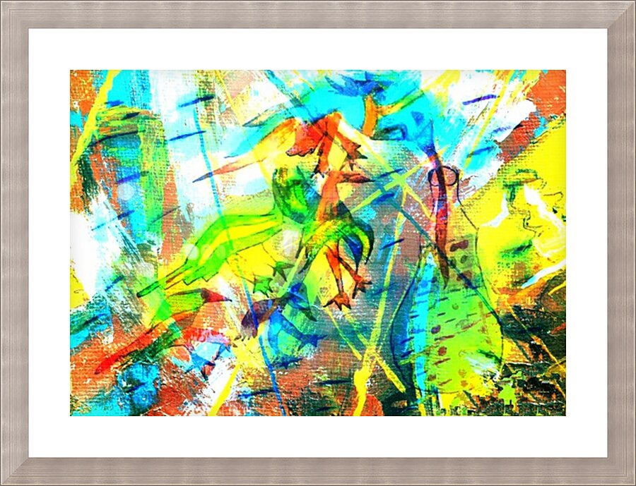 Parrot thirsty Picture Frame print