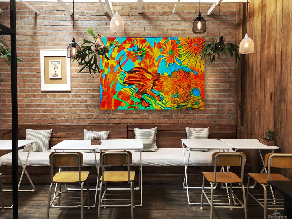 Thirsty lion Reproduction