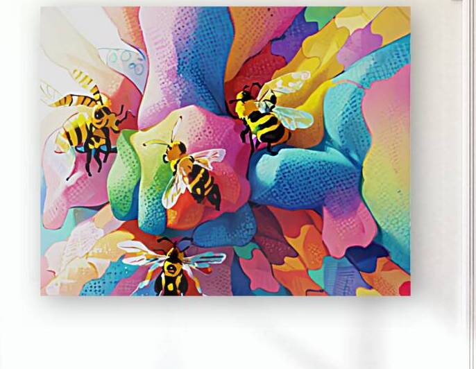 fist with bone and bee by Aashish sharma
