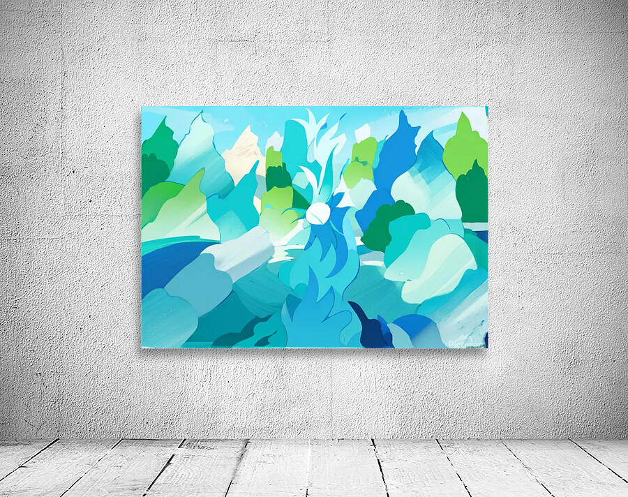 Mountains with snow fall Wall Preview