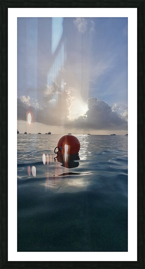 Alone at sea Picture Frame print