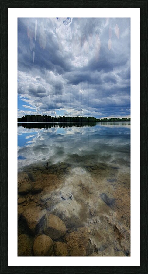 cloudy lake Picture Frame print