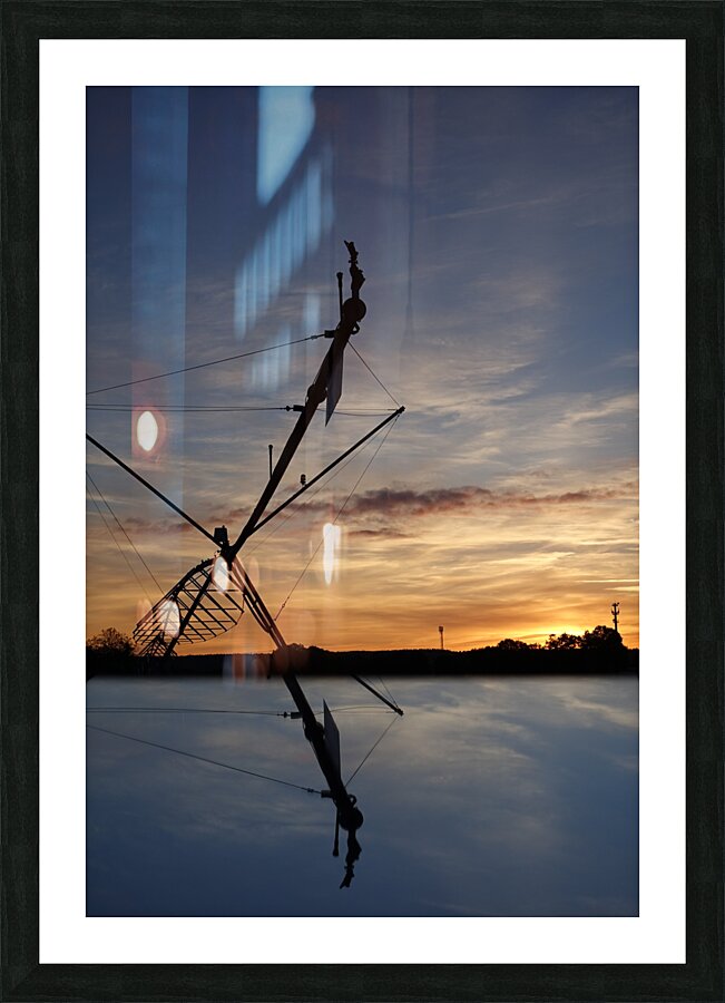 overhead watering boom Picture Frame print