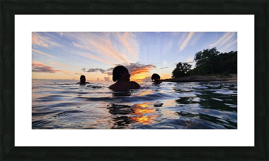 irritating swimming Picture Frame print