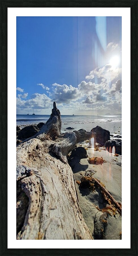 lying on the beach Picture Frame print
