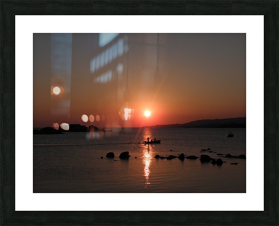 sunset stroll Picture Frame print