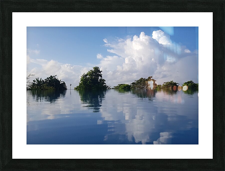 pool mirror Picture Frame print