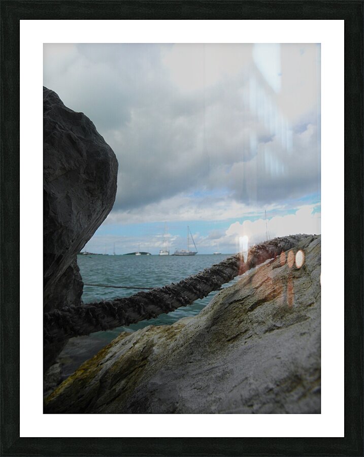 abandoned mooring Picture Frame print