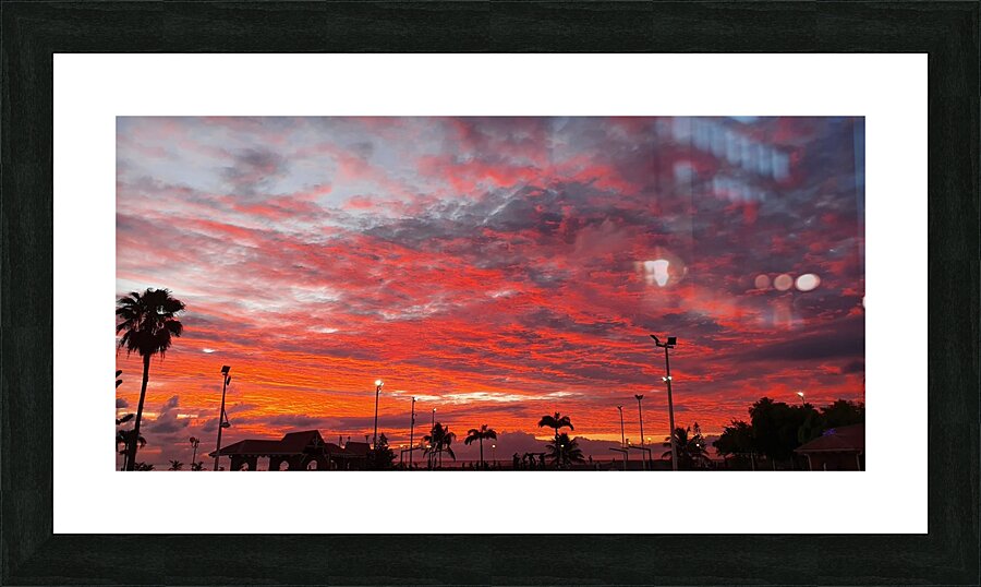 on fire Picture Frame print