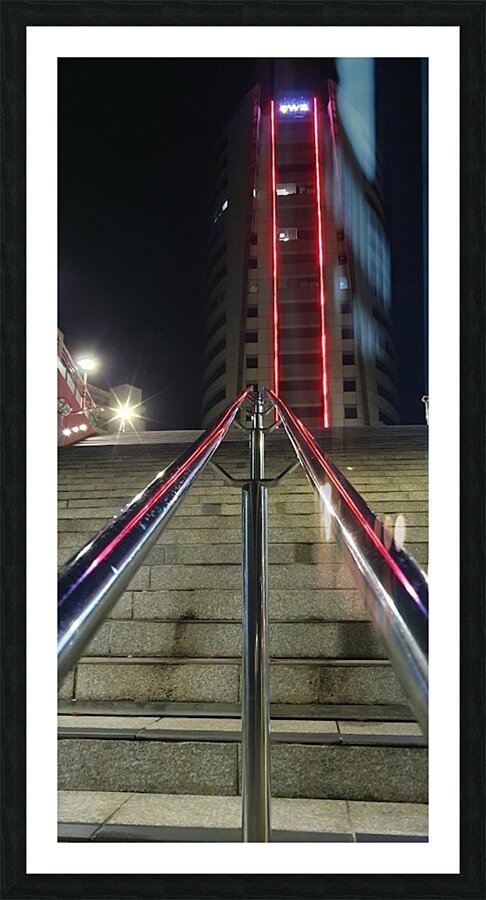 red line Picture Frame print