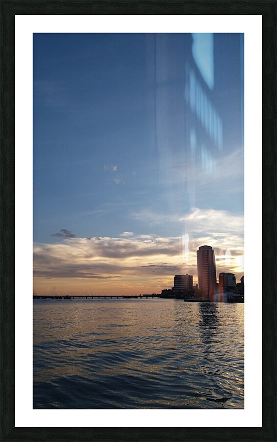 placed on the water Picture Frame print