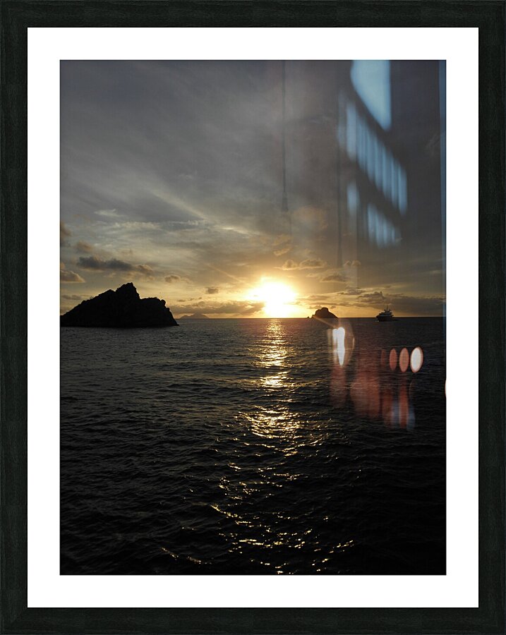 sail at the sunset Picture Frame print