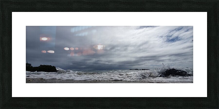 navy grayness Picture Frame print