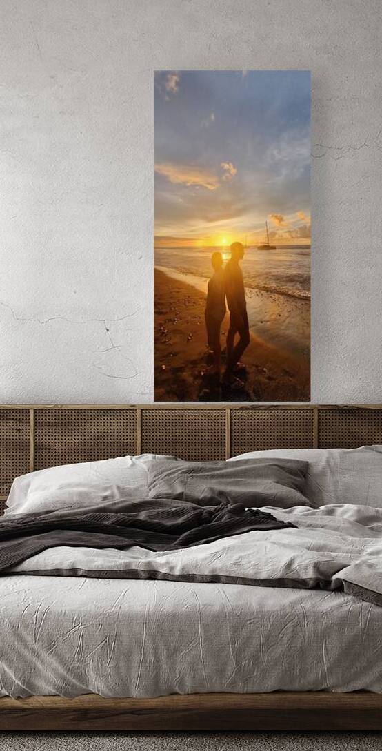 friends at sunset Reproduction