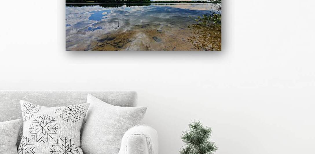 panorama cloudy lake Reproduction