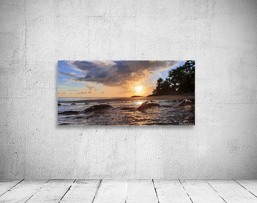 ripple at sunset Wall Preview