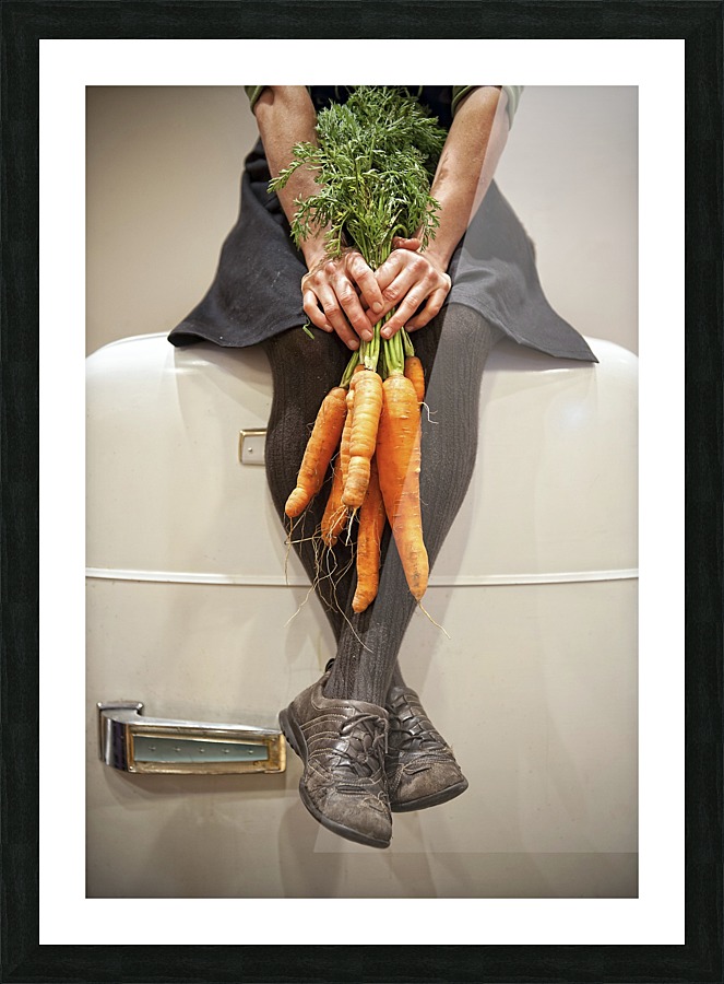 Old fridge Picture Frame print