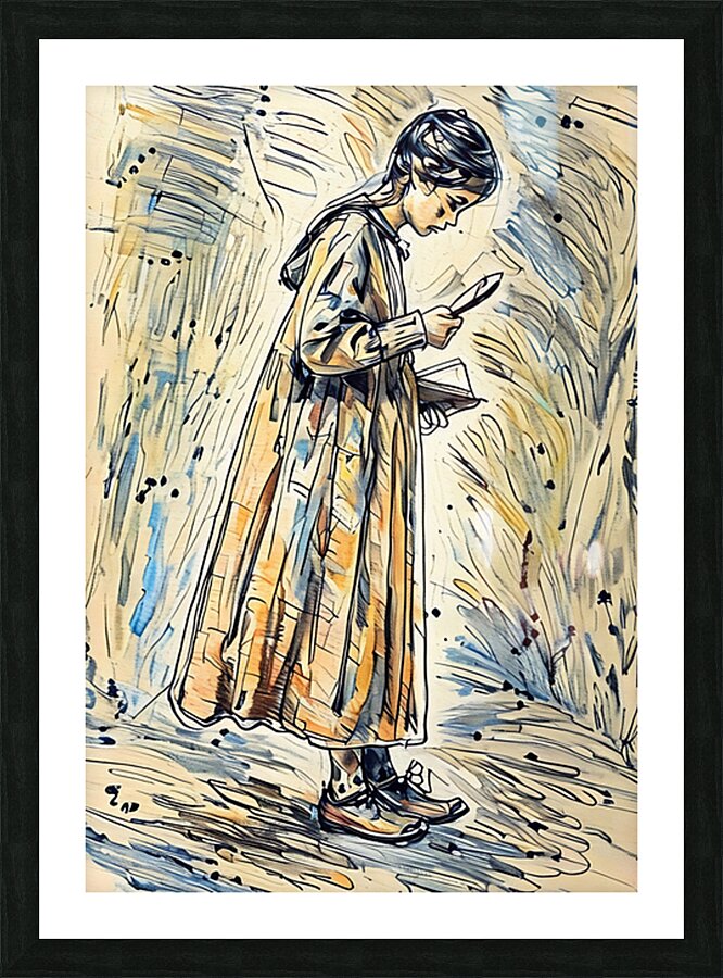 ArtXcl 054 girl with book by Arte Fino Fashion