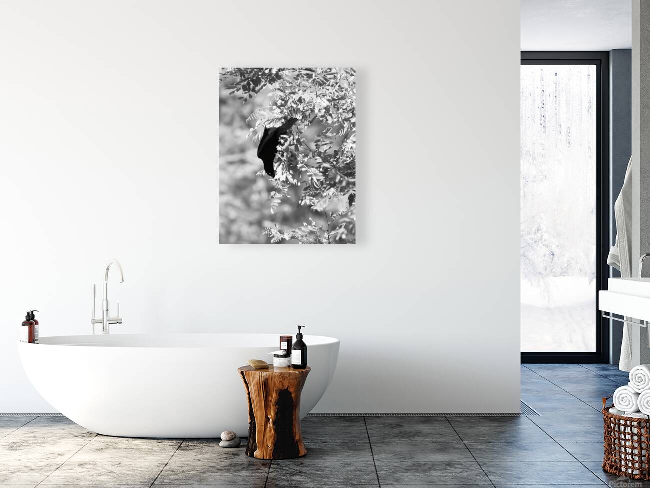 Black Bird BW Reproduction