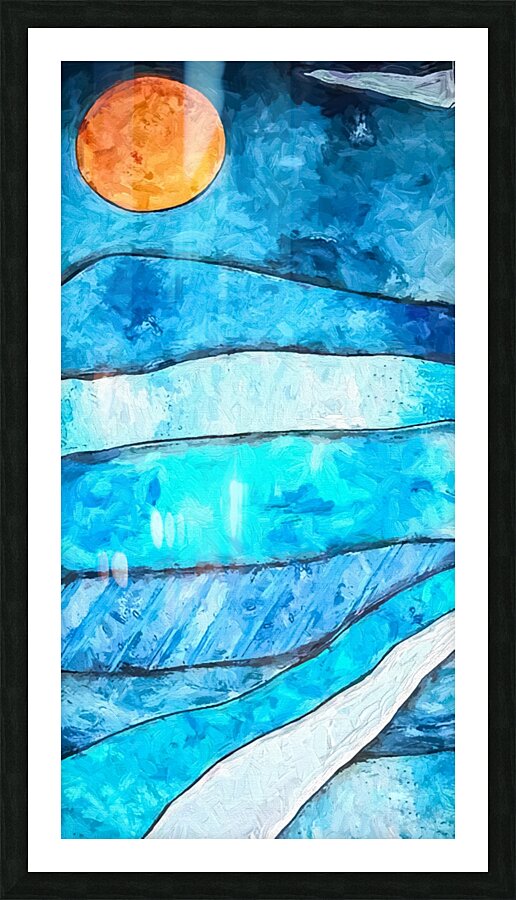 Blue Sunrise Picture Frame print