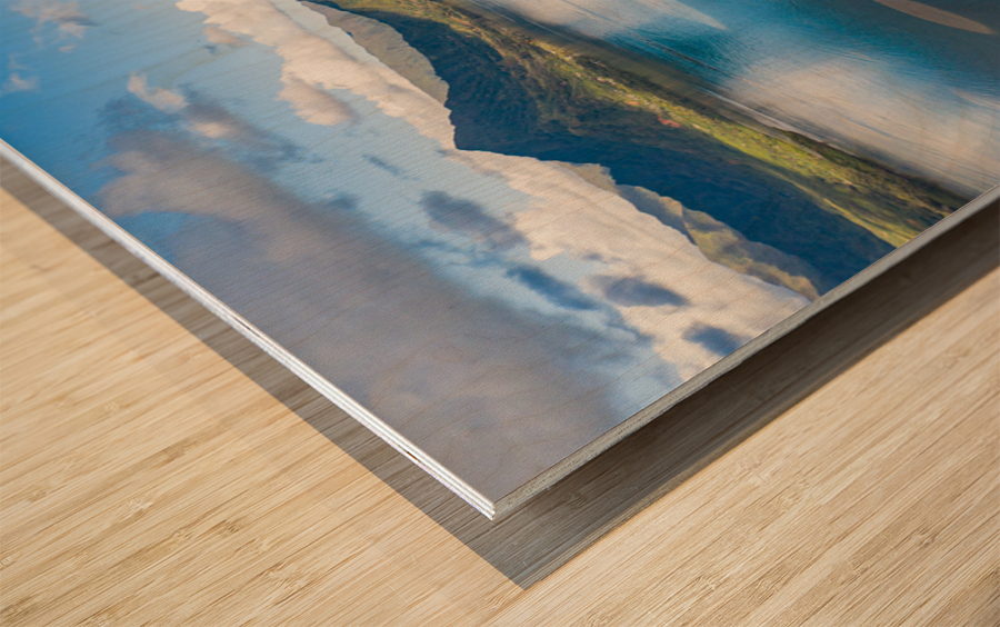 Mountain to Reef Wood print