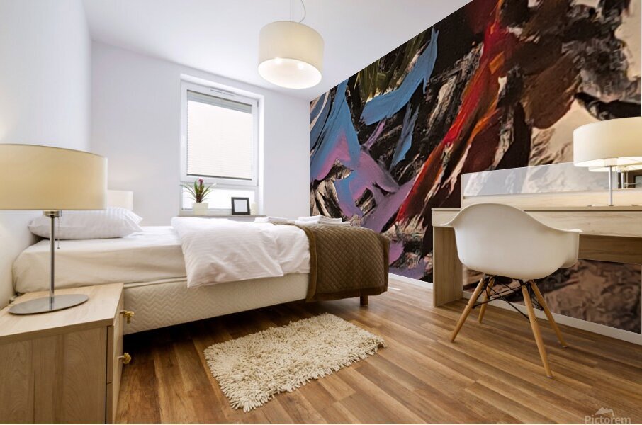 squeezing heart  Mural print