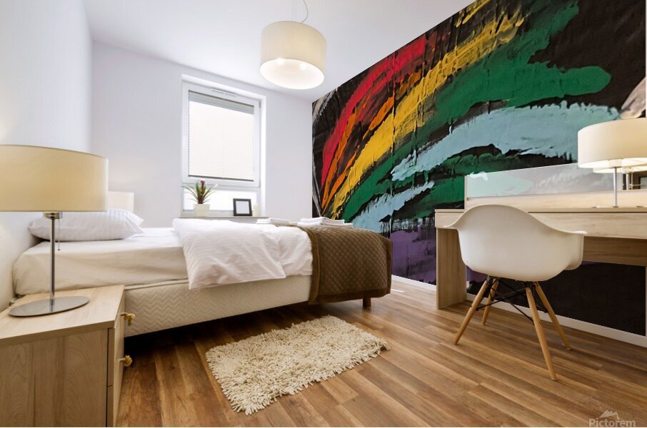 colour heart Mural print